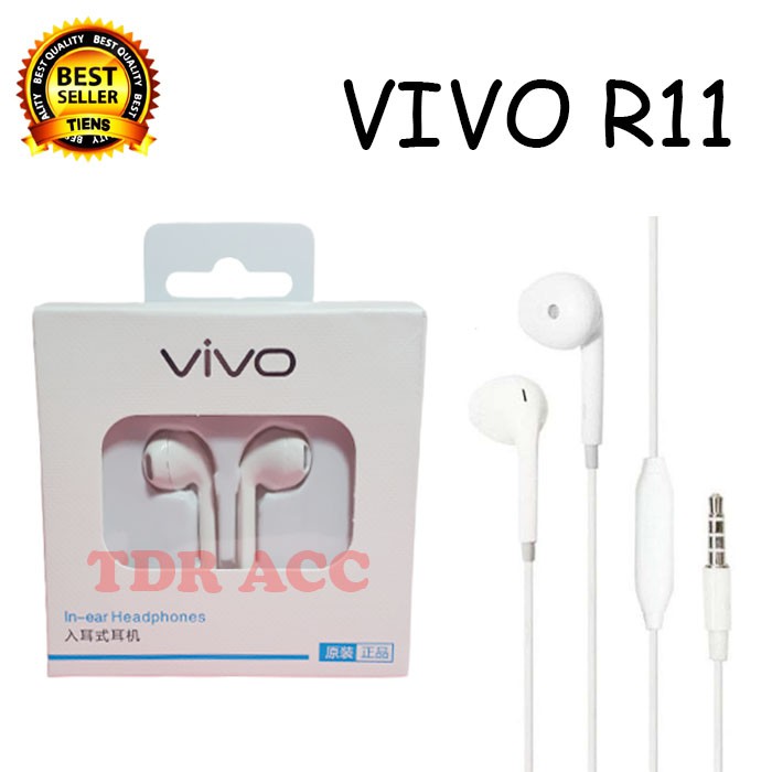 HEADSET - HANDSFREE - EARPHONE - R9 - R11 - FOR OPPO - VIVO - STEREO MEGABASS PACKINGAN IMPORT 100%