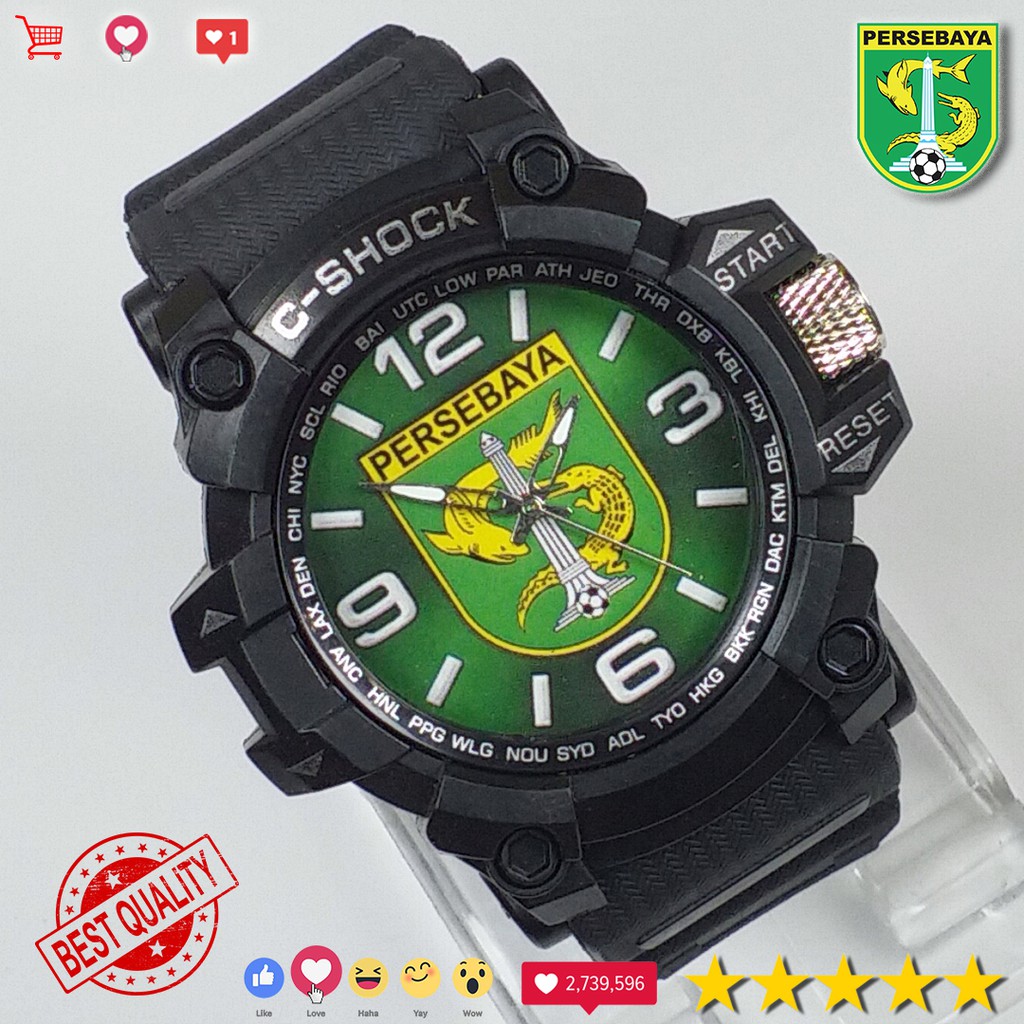 (SPESIAL BONEK REK) JAM PERSEBAYA OUTDOOR ANTI AIR