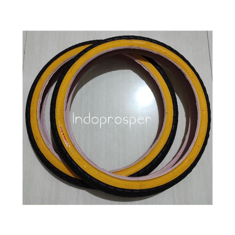 Ban Luar Sepeda Anak Ukuran 18 x 1.75 Swallow Hitam Kuning Bagus