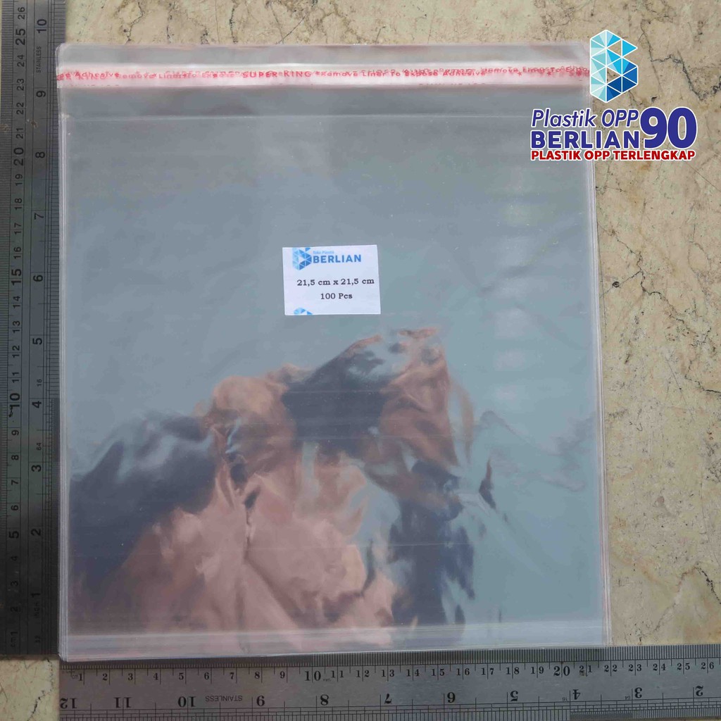 

21,5X21,5 CM PLASTIK OPP (SEAL/LEM) TEBAL 20 MIC ASLI / PLASTIK KEMASAN