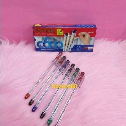 

Pulpen / Pena / Pen /Bolpoint FASTER C600 Extra Fine Point 0.7 mm /Pulpen Cabut C600 ( 1 Pack isi 12 Pcs)