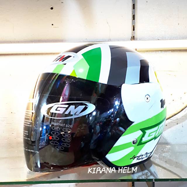 Helm Gm Evolution Original - Motif Dyno Race Putih
