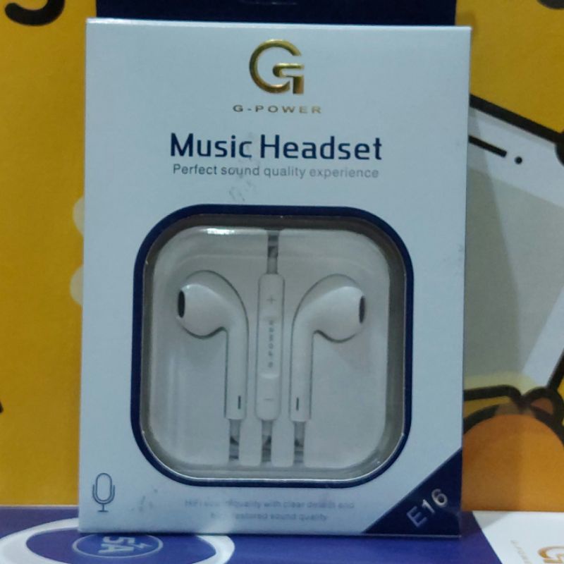 smart earphone headset handsfree G-Power E16