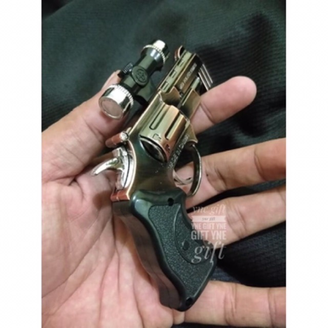 Korek Api Gas Bara Pistol Revolver Laser Mini Korek Pistol Laser Mini BISA COD