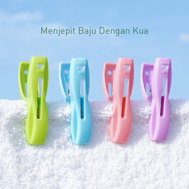 MJ88 30Pcs Jepitan Baju Jemuran Plus Keranjang Clothespin Socks Clip Super Murah