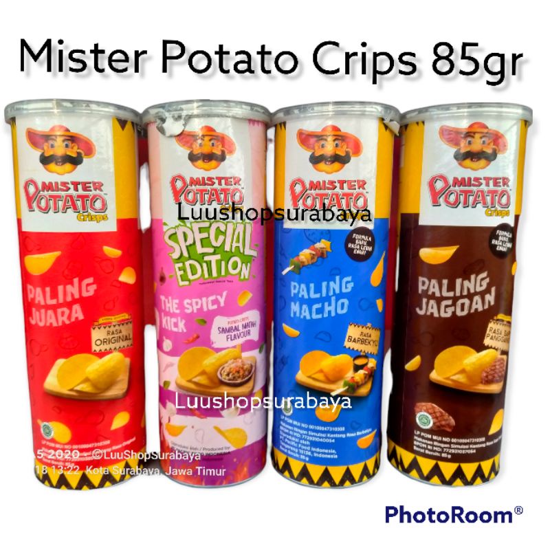 

Mister Potato Crips 85gr Keripik Kentang Mister Potato