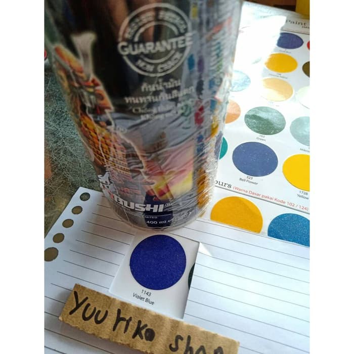 Pilok Samurai Cat Samurai Paint 1143 violet blue Pilox Cat biru violet