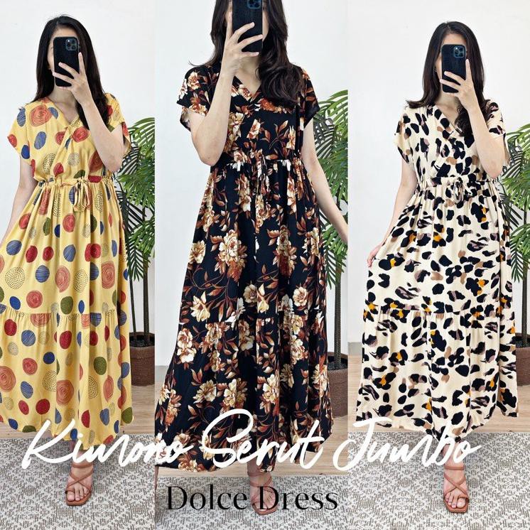 ▲ Daster Kimono Serut Jumbo - Daster Busui HomeDress by DolceDress ☟