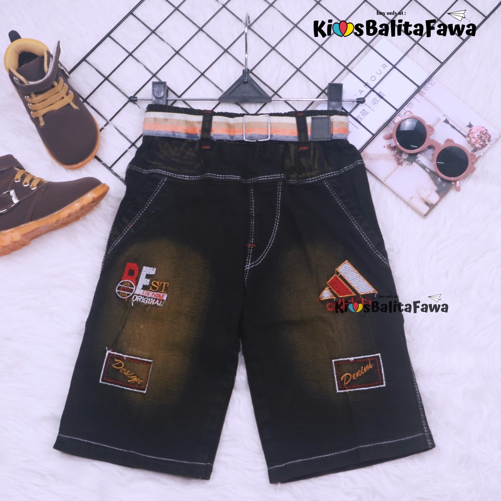 Celana Jeans Pendek uk 1-7 Tahun / Jeans Pendek Anak Laki Polos Pants Jins Denim Murah Import Cowo