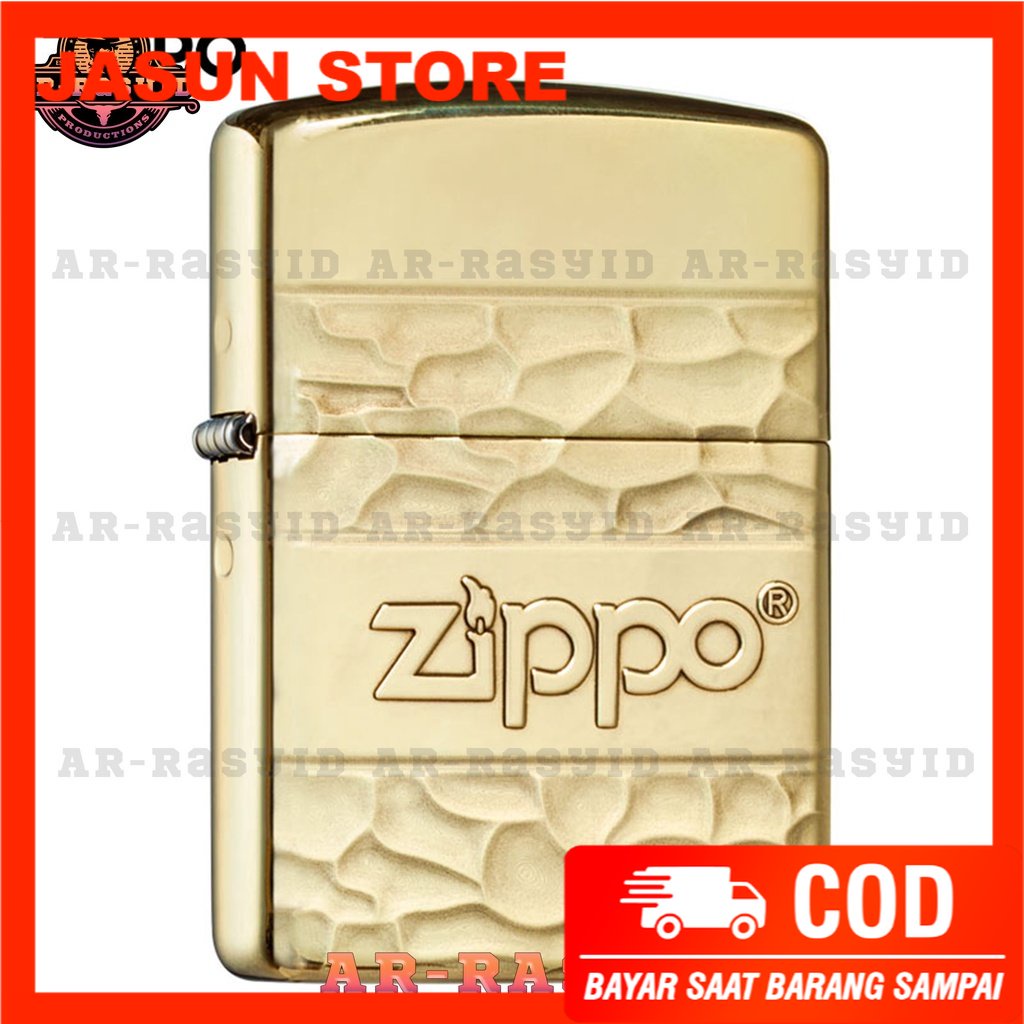 Korek Api Minyak Zippo Gold Ukir Logo Zippo 165