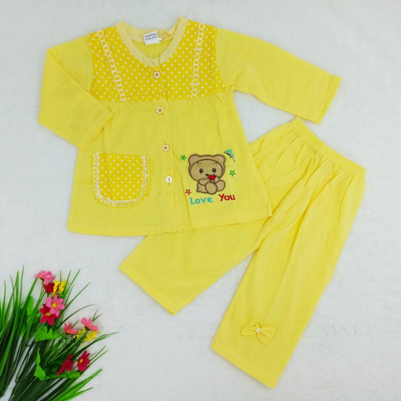 Ss#4001 Babydoll Anak size 6-12bulan / Baju Tidur Anak Perempuan / Setelan Anak / Piyama Anak