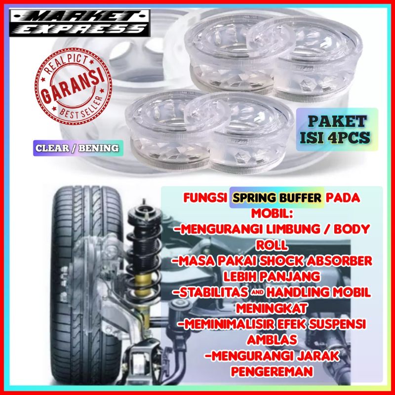Paket Spring Buffer Dumper Clear Grand Avanza 2016-2018 Depan Belakang Peredam suspensi per paket is