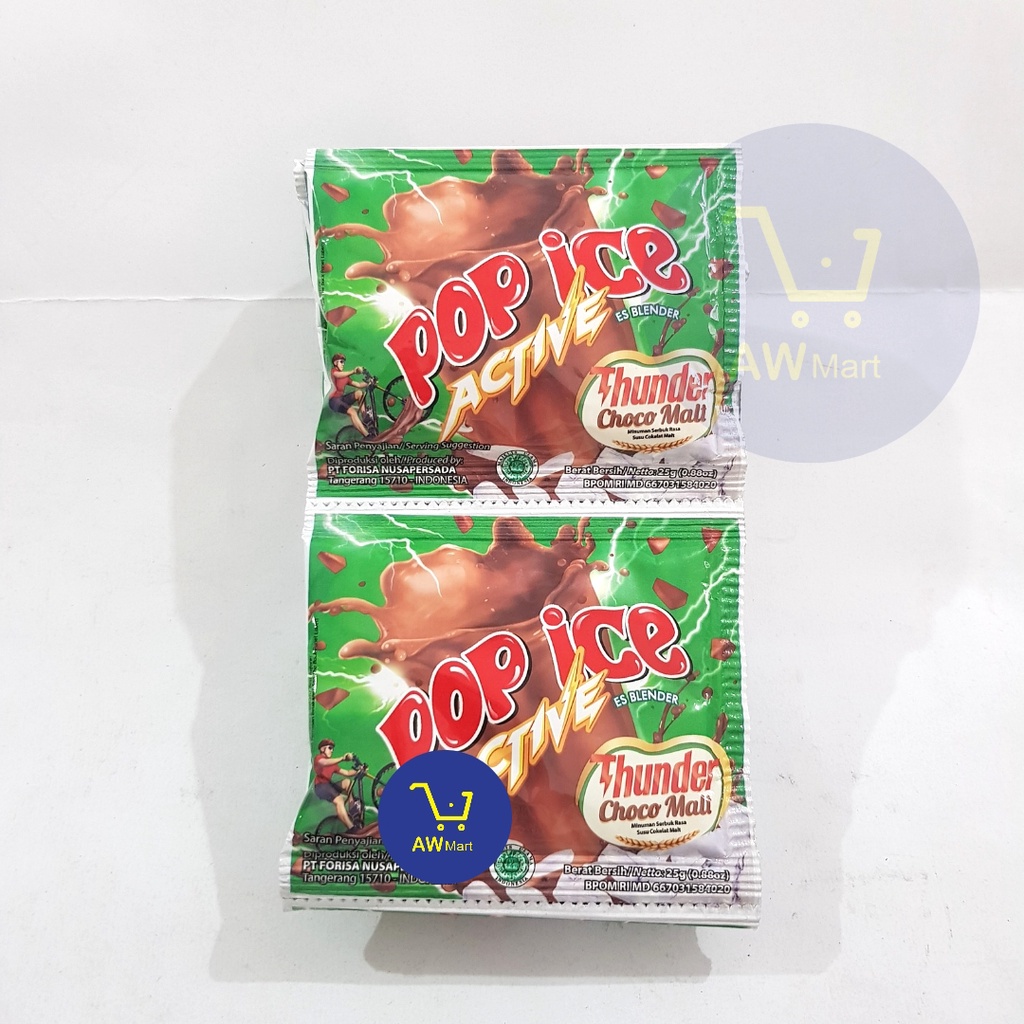 POP ICE RENCENG (25 GRAM X 10'S - CHOCOLATE/STRAWBERRY/CHOCO MALT/MANGGA/MELON