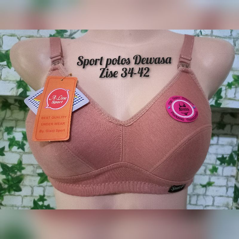 Sport bra (POLOS) dewasa&RemajaABG tanpa kawat&busa termurah-1