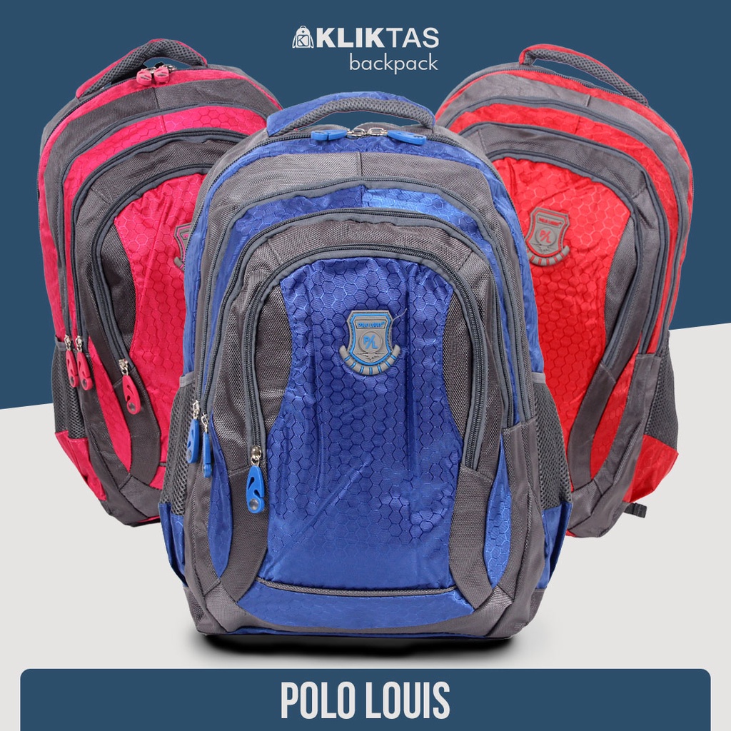 [KLIKTAS] Tas ransel Unisex import Polo Louis 33016 Backpack Kerja Dinas kantor