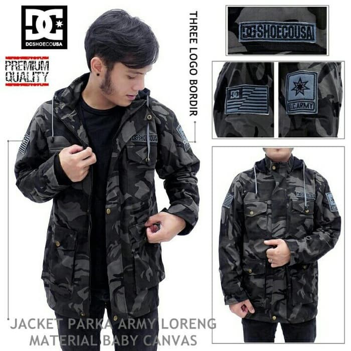 Jaketparka Jaketbomber Jakethoodie Jaketparasut Jaketsweater TH533 JAK Z3412K Jual Jaket Army DC Par