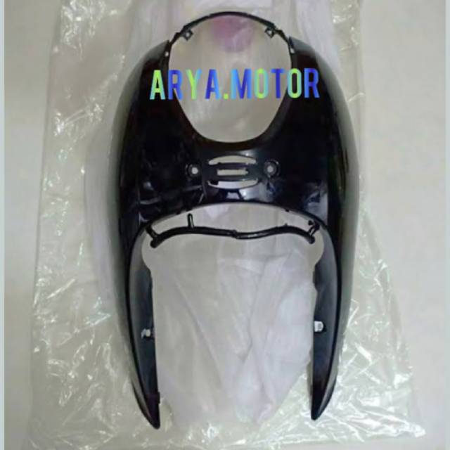 Cover front panel tameng kap depan Scoopy karbu Hitam