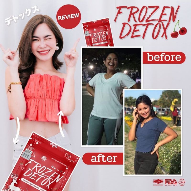 FROZEN DETOX 100% ORIGINAL THAILAND HALAL BARCODE GLUTA PELANGSING DIET 60 KAPSUL - JOJU COLLAGEN