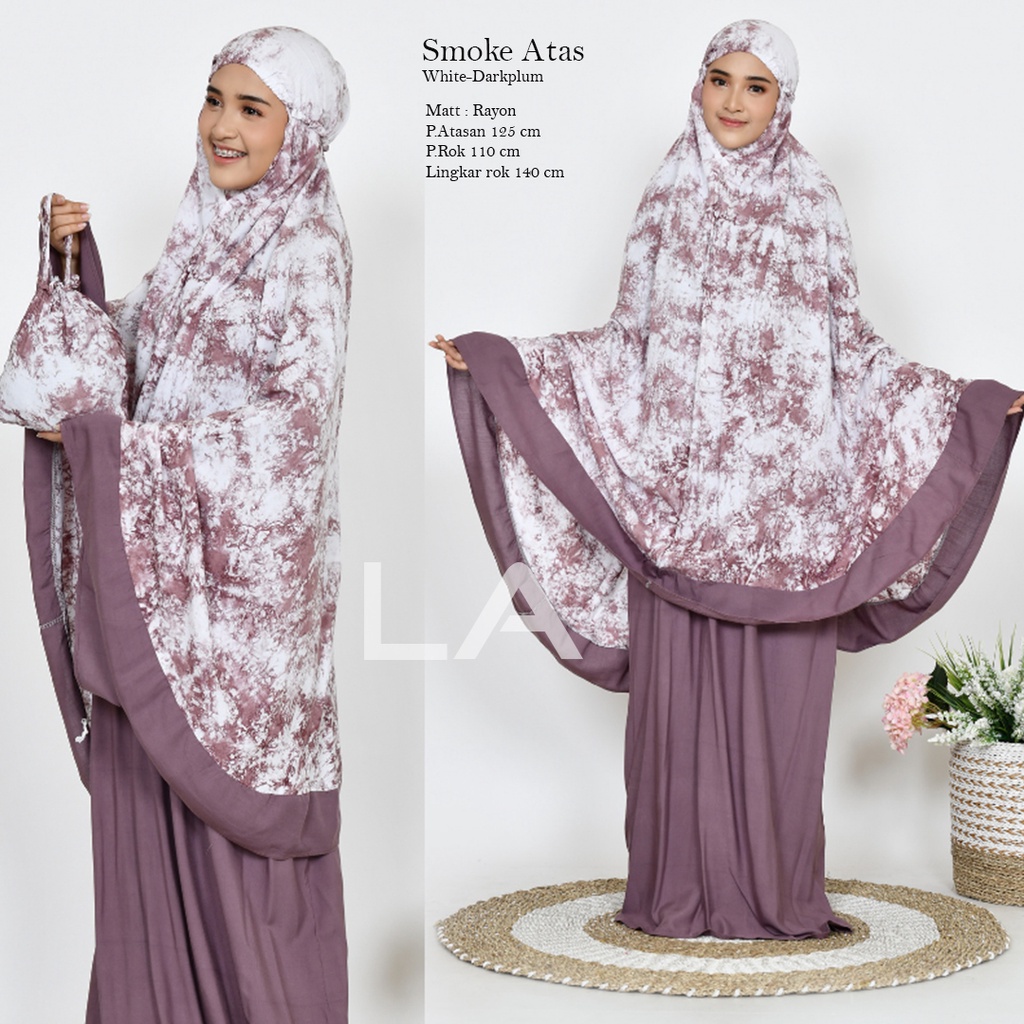 Zahra | Mukena Smoke Jumbo Rampel                                            ⠀                      