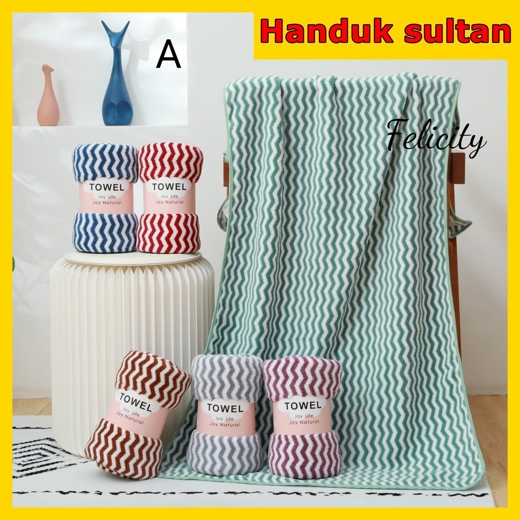 HANDUK WAJIK MICROFIBER MANDI DEWASA/HANDUK MANDI ZIGZAG / handuk sultan / handuk murah viral