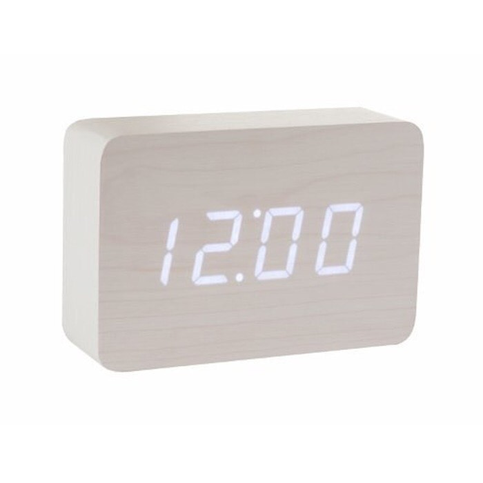 Jam Weker Alarm Kayu Digital Voice Control / JAM KAYU DIGITAL / JAM WEKER KAYU DIGITAL LED Medium