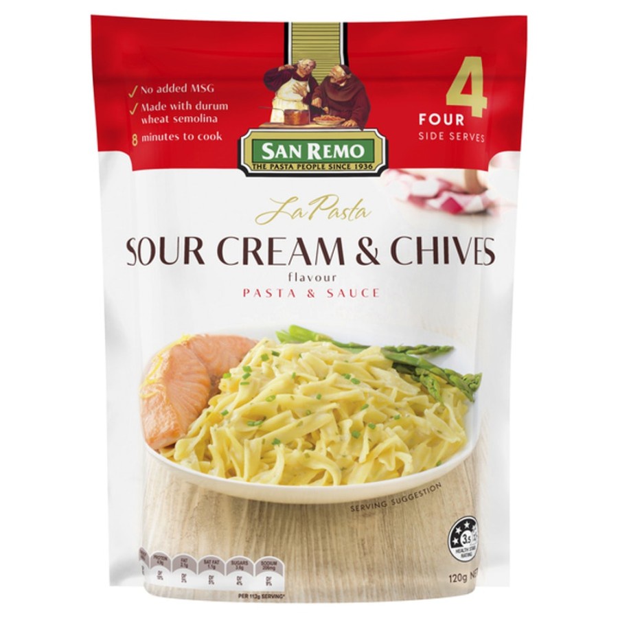 SAUCE &amp; PASTA SAN REMO LAPASTA SOUR CREAM AND CHIVES 120GR