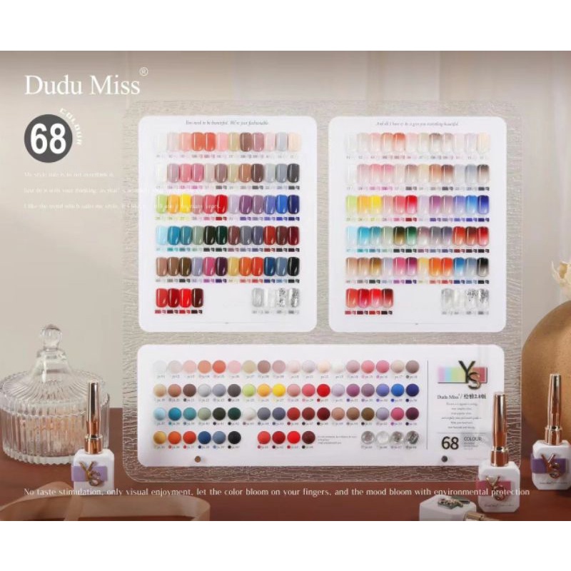 YOUSE MISS DUDU 68 WARNA NAIL GEL POLISH SET KUTEK 15ML FREE FRAME TAHAN LAMA