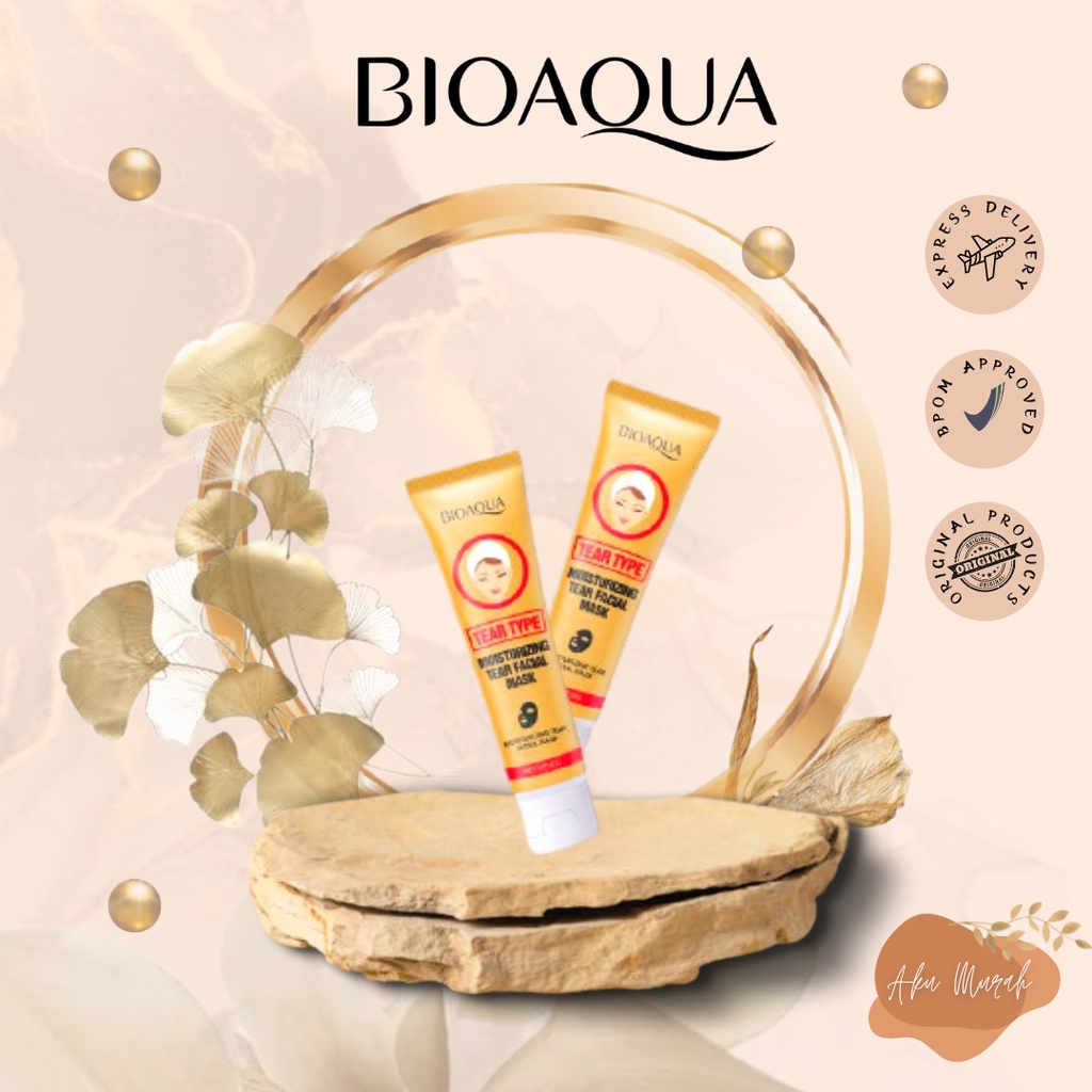 ✨ AKU MURAH ✨BIOAQUA Moisturizing Tear Facial Mask peel off face mask 60g