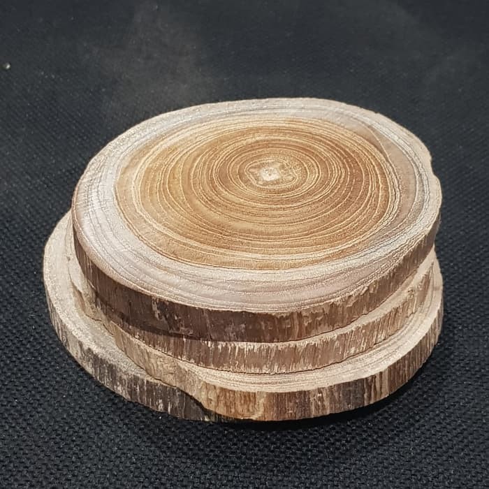  tatakan gelas kayu  jati natural teak wood coaster 9 