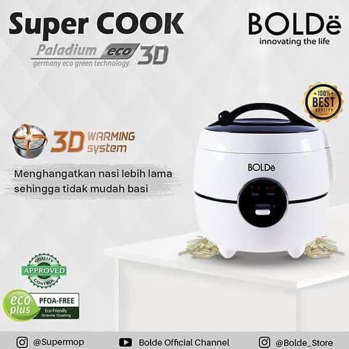 BOLDe Super Cook 3D PALLADIUM ECO - Rice Cooker 1 Liter