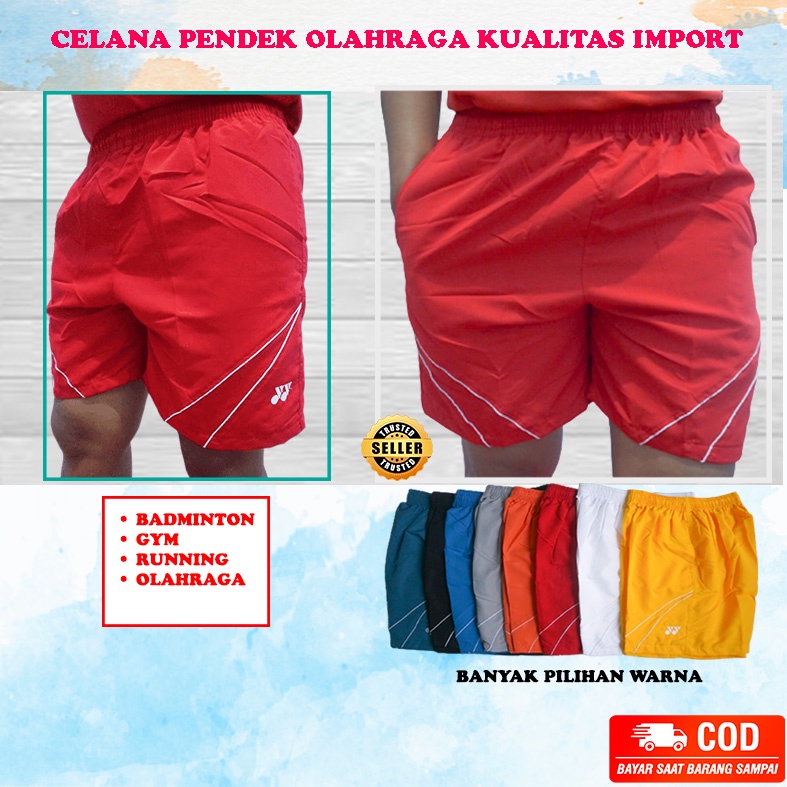 CELANA PENDEK BADMINTON  RUNNING GYM YONEX UNISEX BAHAN SPORTY