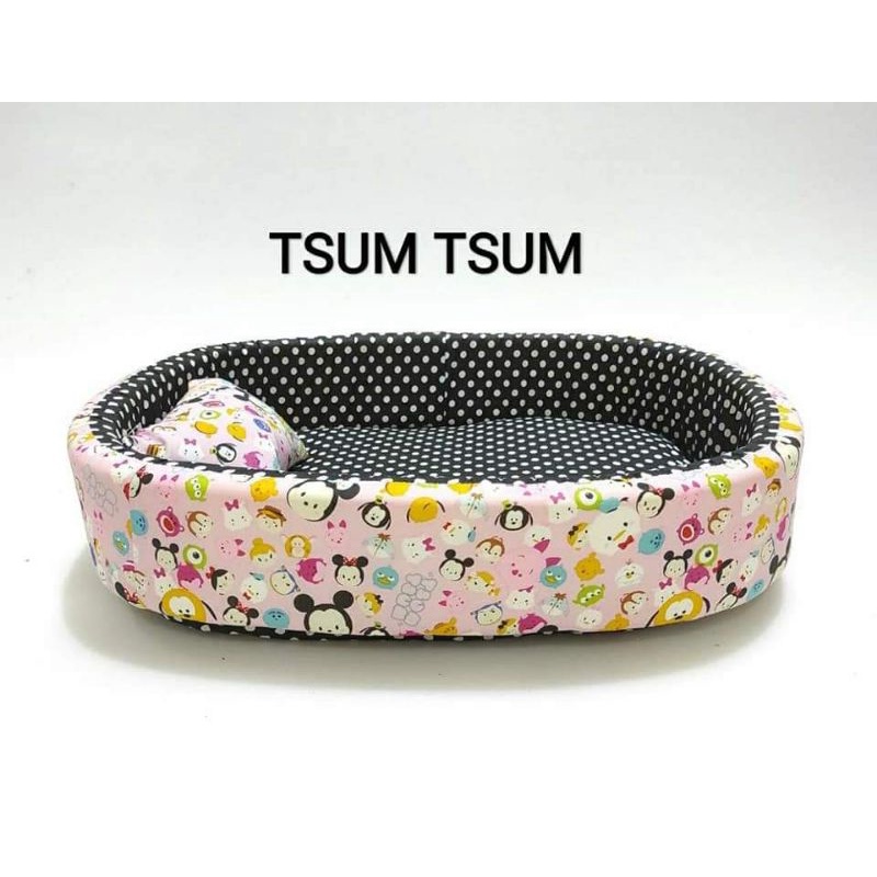 Kasur kucing bulat oval ukuran besar - kasur kucing Kimo - kasur alas tempat tidur kucing - pet bed