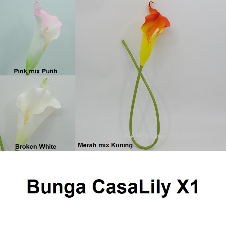 WANFLOWER Bunga CasaLily X1 * MERAH mix KUNING