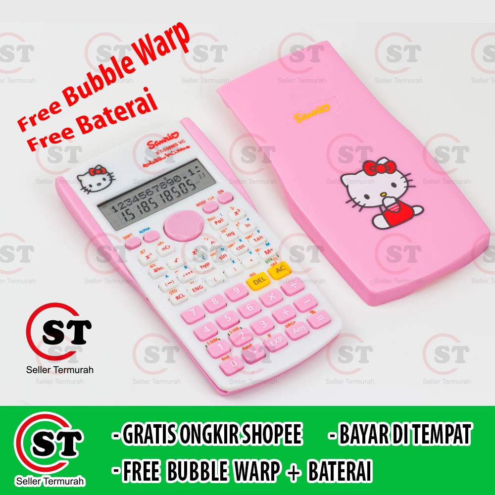 

Terlaris ✨ - [COD] Kalkulator Scientific Hello Kitty / Fisika Sains/ Kalkulator ilmiah Hello Kitty 350 ms Sekolah3.1.23