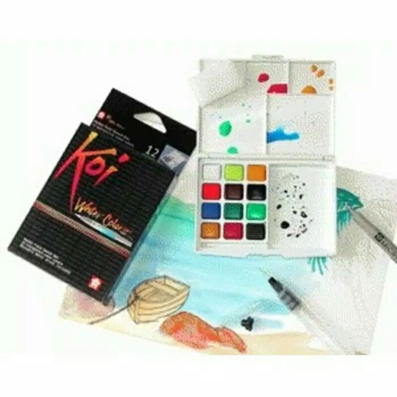 

Sakura Koi Watercolor Field Sketch Box Set - 12 Color Palette + Water Brush