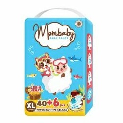 Mombaby pants xl 40+6 popok murah