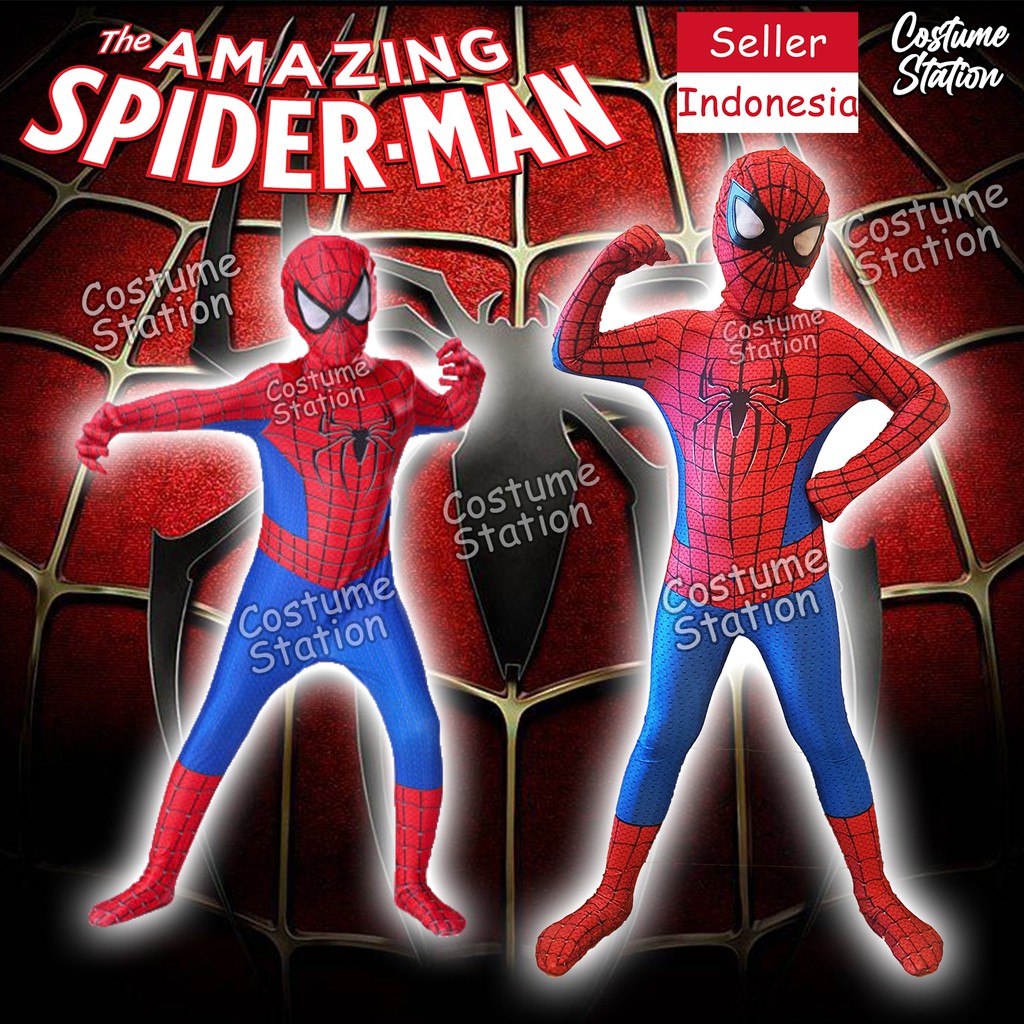 Kostum Superhero The Amazing Spiderman / Costume Marvel anak laki