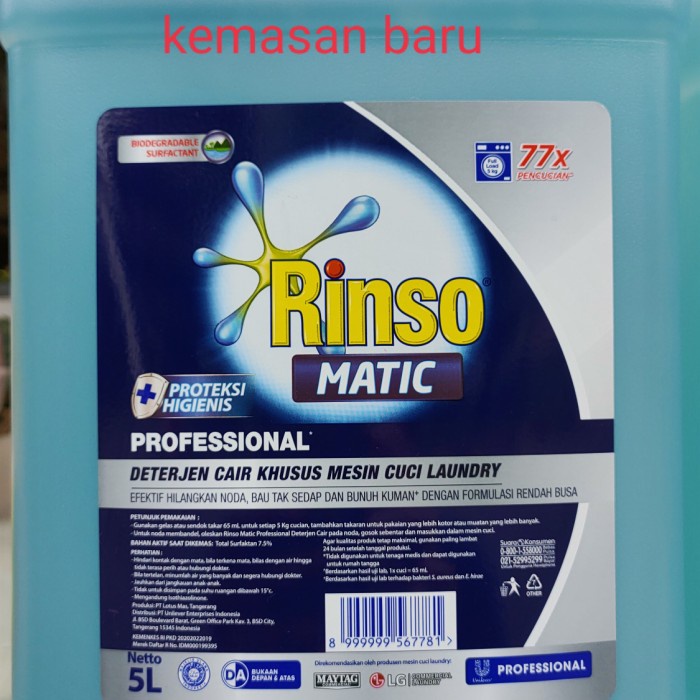 rinso matic 5 liter cair