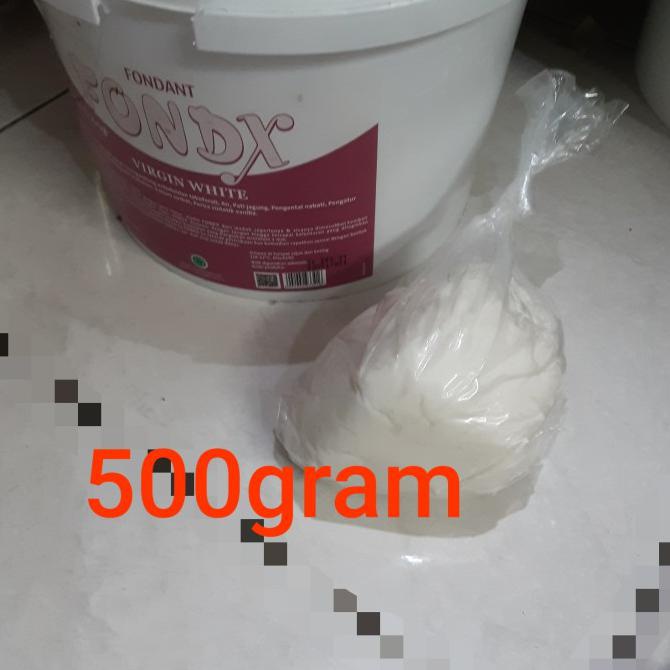 

Big Sale Fondx virgin white, fondant, fondan repack 500gram Diskon