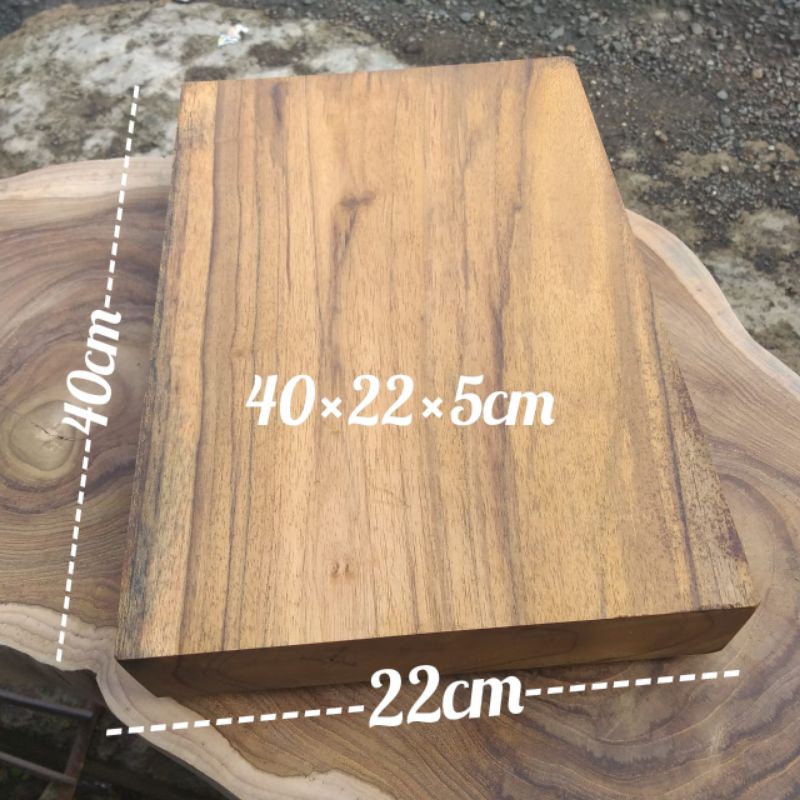 Talenan kayu jati besar dan tebal