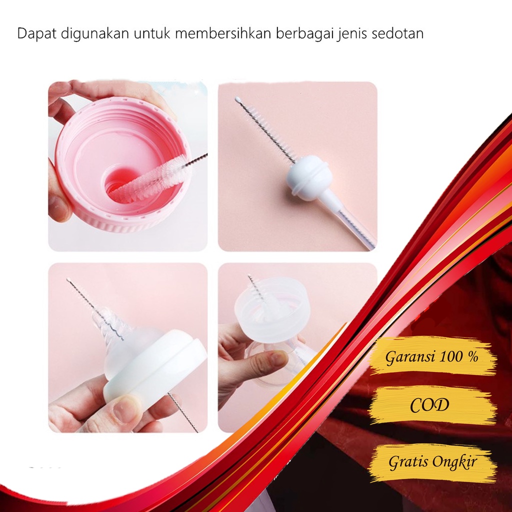 Sikat Pembersih Sedotan / Dot Susu -- AC 310 -- Untuk membersihkan sisa susu di sedot lubang dot botol susu bayi - alat perlengkapan ibu menyusui bayi baru lahir