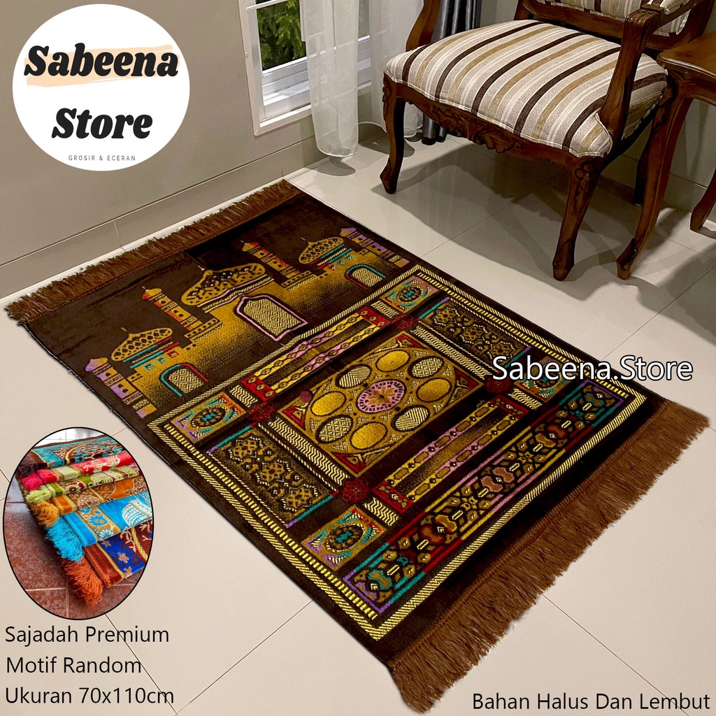 Sajadah Turki Terbaru Terlaris Bahan Bulu Tebal Peralatan Sholat Sejadah Traveling - Sajadah Sauvenir By Sabeena.Store