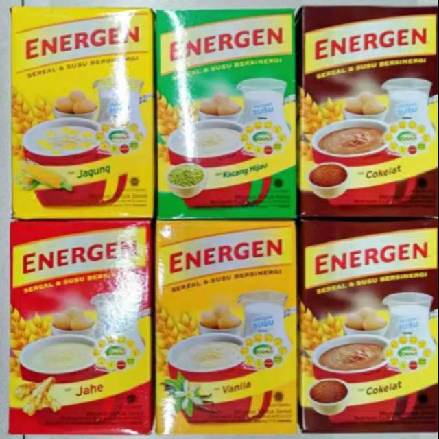 

ENERGEN box isi 5x30 gram all variant