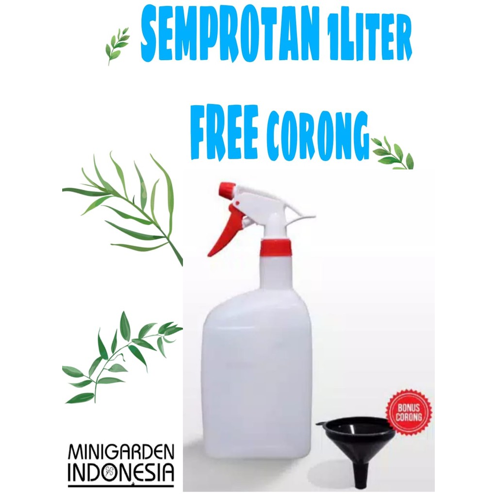 SEMPROTAN AIR 1 LITER + CORONG hand sprayer jet spray botol 1000 ml untuk tanaman mandi burung