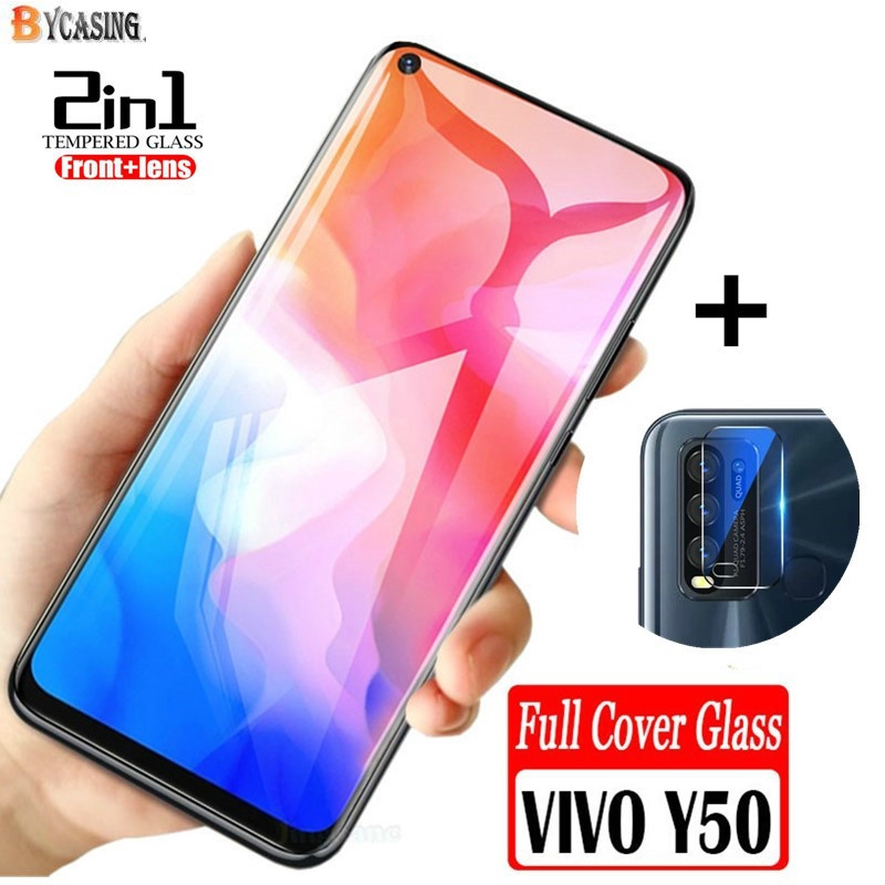 Pelindung Lensa Kamera 2 In 1 Dengan Tempered Glass Untuk Vivo Y50