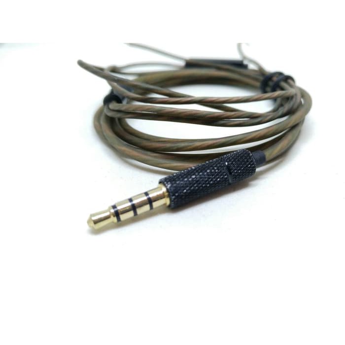 With Mic Crystal Copper DIY Earphone Repair Cable Replacement