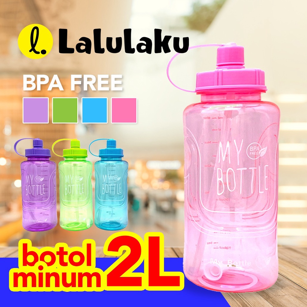 (MAINANKYU) BOTOL MINUM JUMBO 2 LITER - BZ 222 TEMPAT AIR MINUM 2000 ML BESAR 2 LITER