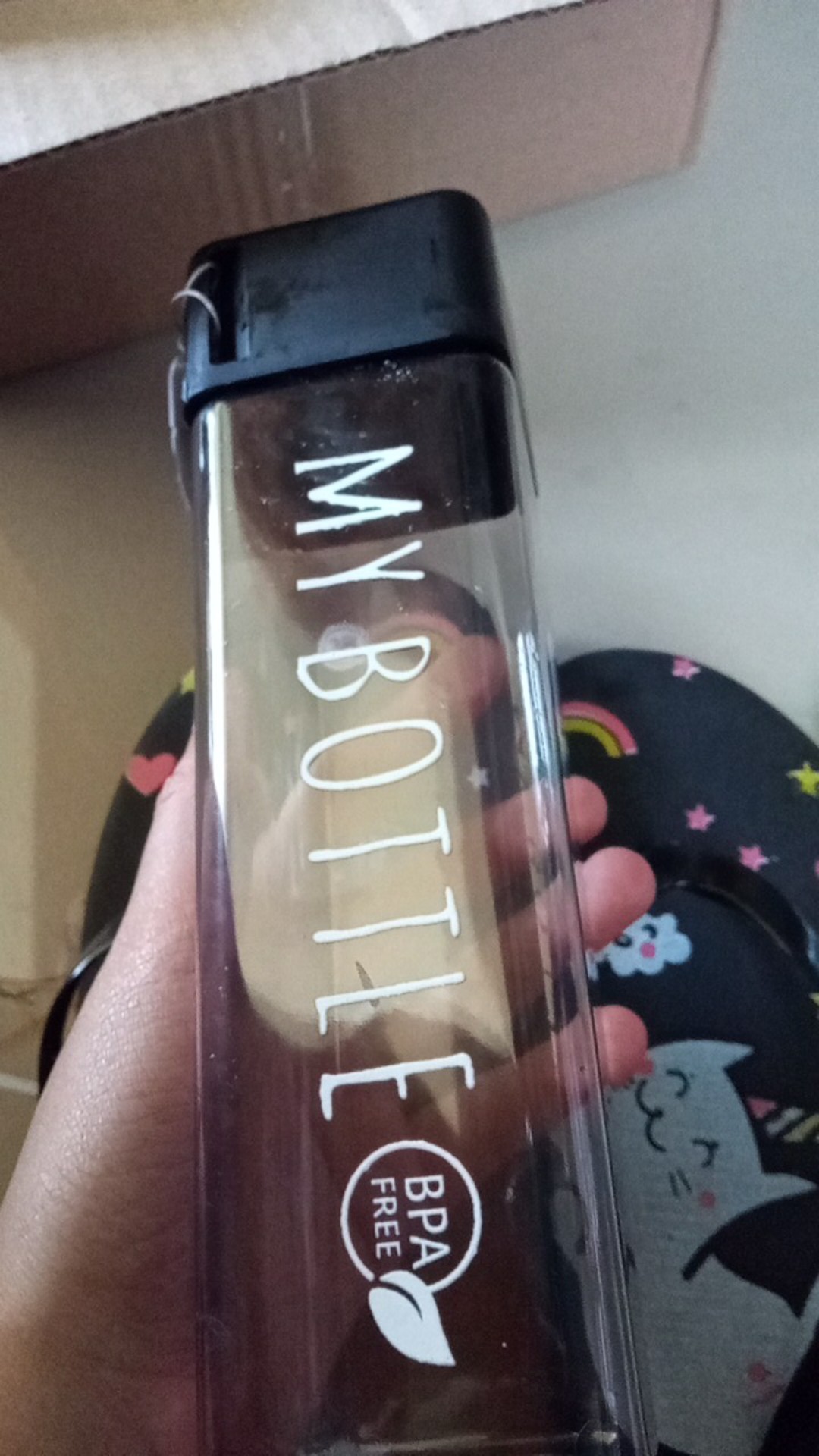 My Bottle Kotak Warna Bening Botol Minum 500ml