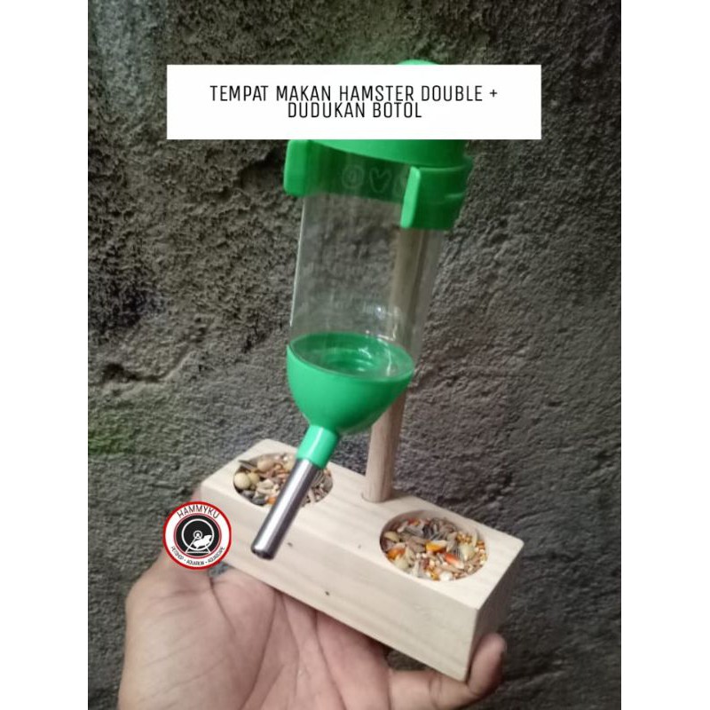 HAMSTER - DUDUKAN BOTOL + TEMPAT MAKAN HAMSTER TM2LBPLUS