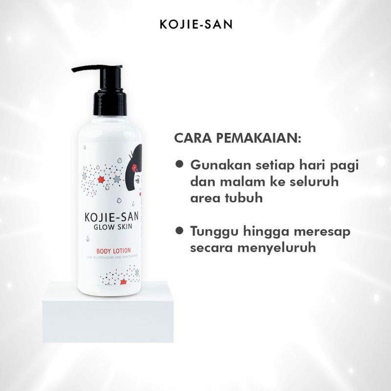 KOJIE SAN BODY LOTION GOAT MILK / KOJIC / GLOW 250ML [BPOM]